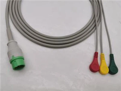כבל מתמר ECG תואם Mindray 3 מוביל מצליפה