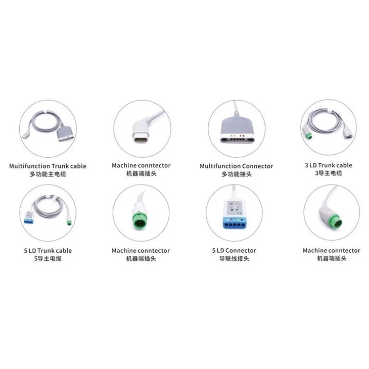 Mindray/Edan/Goldway ECG Trunk Cable With Leadwires 6pin