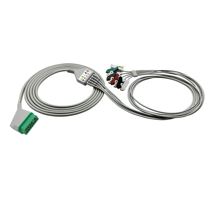 One-piece ECG Cable 12Pin Compatible Nihon Kohden BSM-2301